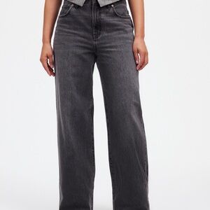 Madewell superwide leg jeans in kingswood wash